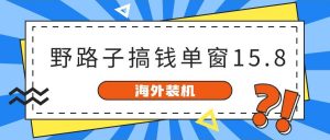 海外装机，野路子搞钱，单窗口15.8，亲测已变现10000+-旺仔资源库