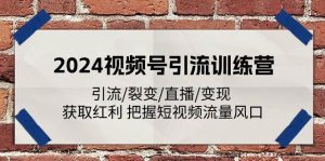 2024视频号引流训练营:引流/裂变/直播/变现 获取红利 把握短视频流量风口-旺仔资源库