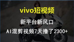 【老万创富圈】最新技术助力！VIVO中视频项目每周轻松赚1w+，AI去重大揭秘！-旺仔资源库