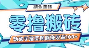 零撸搬砖项目，只需动动手指转发，实现躺赚收益100+，适合新手操作-旺仔资源库