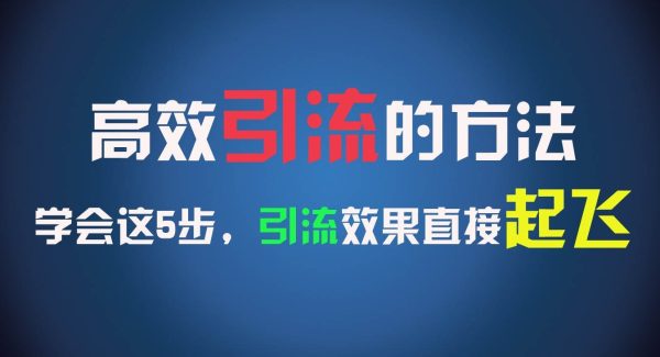 高效引流的方法,可以帮助你日引300+创业粉,一年轻松收入30万,比打工强太多!-旺仔资源库