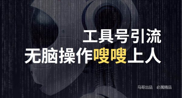 工具号高效引流法，嗖嗖上人，日引1000+，直接搬运，无脑操作-旺仔资源库