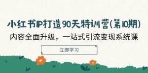 小红书IP打造90天特训营(第10期)：内容全面升级，一站式引流变现系统课-旺仔资源库