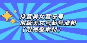 （12815期）抖音美女音乐号，创新美女号起号涨粉（附完整素材）-旺仔资源库