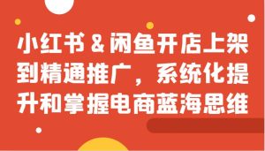 小红书&闲鱼开店上架到精通推广，系统化提升和掌握电商蓝海思维-旺仔资源库