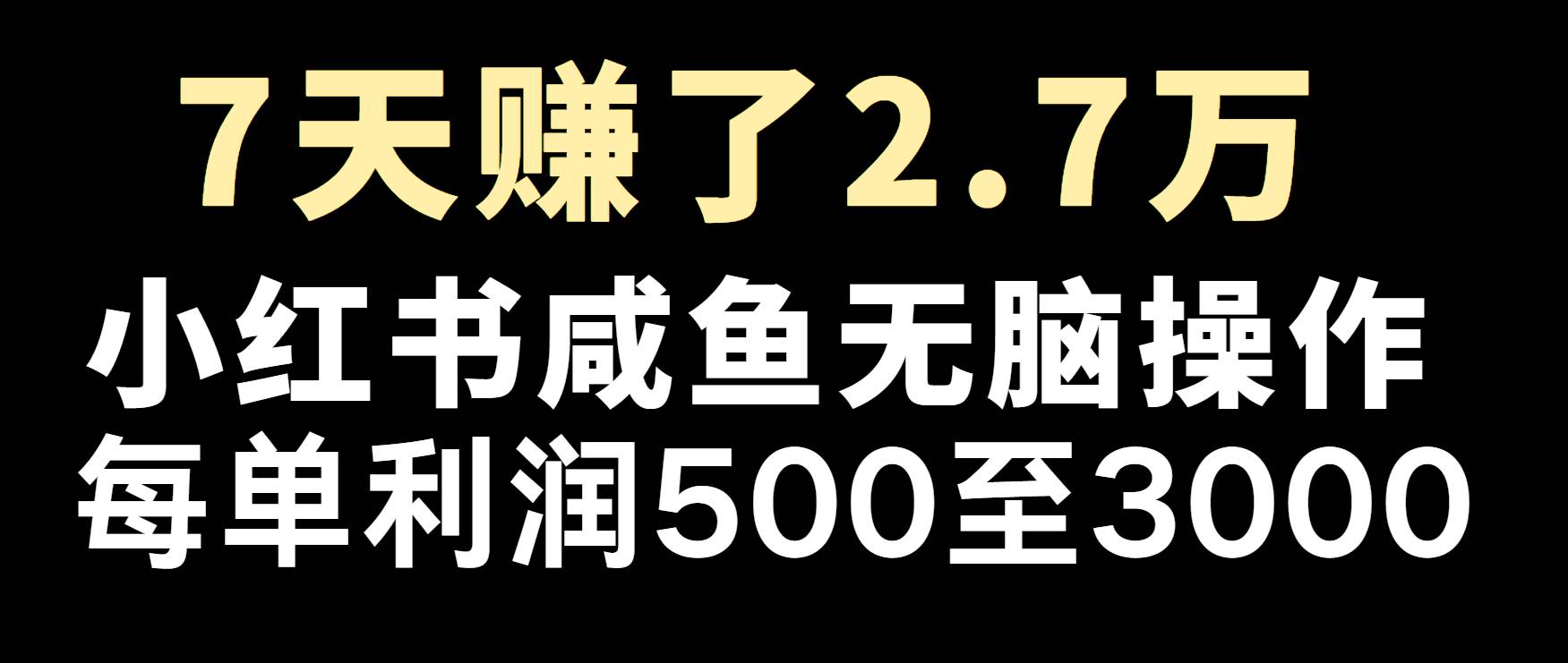 冷门暴利，超级简单的项目0成本玩法，每单在500至4000的利润-旺仔资源库