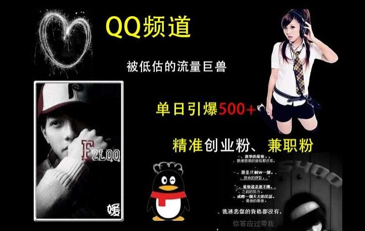 QQ频道：被低估的流量巨兽，单日引爆500+精准创业粉、兼职粉的引流秘籍-旺仔资源库