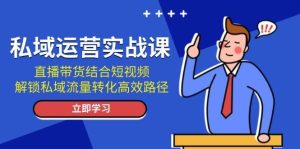 私域运营实战课:直播带货结合短视频,解锁私域流量转化高效路径-旺仔资源库