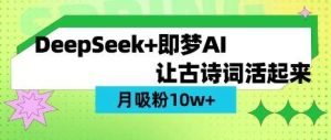 用DeepSeek做AI 古诗词视频，涨粉 10W+(保姆级教程)-旺仔资源库