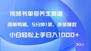 （14283期）DeepSeek+既梦做养生书单号，条条爆款5分钟1条，轻松日入1000+-旺仔资源库
