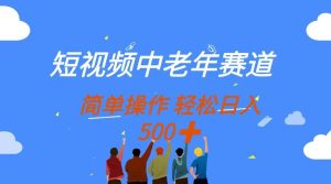（14399期）短视频中老年赛道，操作简单，多平台收益，无脑搬运日入500+-旺仔资源库