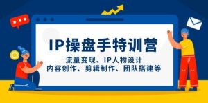 IP操盘手特训营，流量变现、IP人物设计、内容创作、剪辑制作、团队搭建等-旺仔资源库