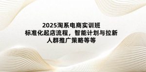 (14522期)2025淘系电商实训班:标准化起店流程,智能计划与拉新,人群推广策略等等-旺仔资源库