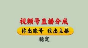 视频号直播分成,全程托管招募,单月轻松变现8k【揭秘】-旺仔资源库