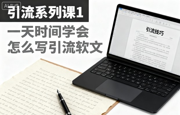 引流系列课1，一天时间学会怎么写引流软文-旺仔资源库