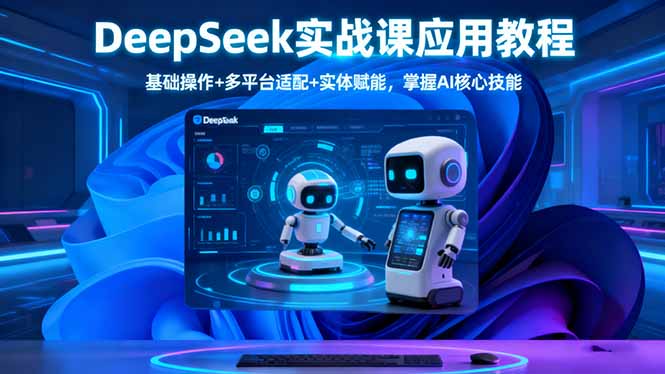 DeepSeek实战课应用教程、基础操作+多平台适配+实体赋能，掌握AI核心技能-旺仔资源库