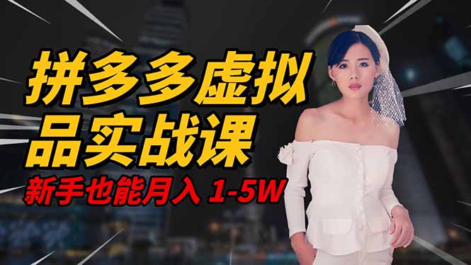 2025 拼多多虚拟品系统实战课，轻资产项目，可矩阵开工作室，新手也能...-旺仔资源库