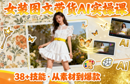 女装图文带货的AI实操课-旺仔资源库