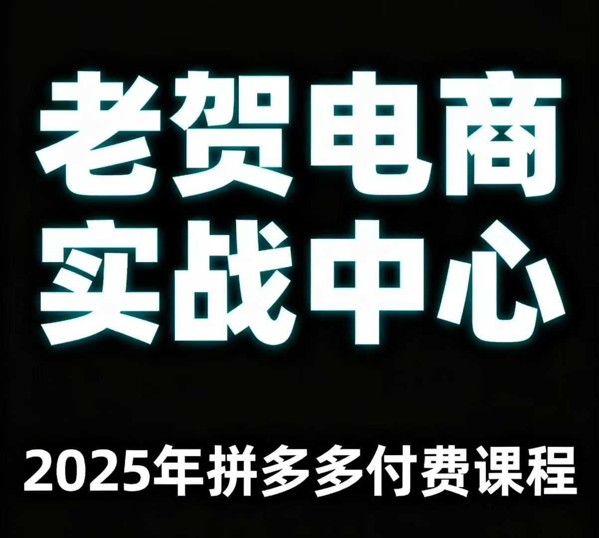 老贺电商2025年拼多多付费课程，用通俗易懂的方法告诉你多多怎么玩-旺仔资源库
