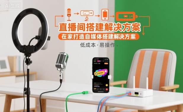 直播间搭建解决方案，在家打造自媒体搭建解决方案-旺仔资源库