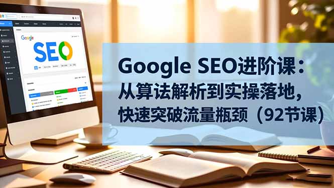 Google SEO进阶课：从算法解析到实操落地，快速突破流量瓶颈(92节课-旺仔资源库