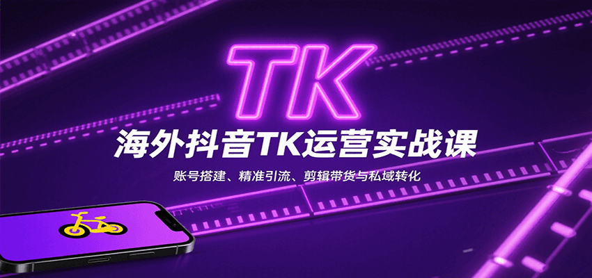 海外抖音TK运营实战课：账号搭建、精准引流、剪辑带货与私域转化-旺仔资源库