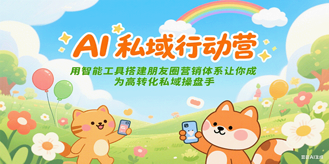 AI私域行动营：用智能工具搭建朋友圈营销体系让你成为高转化私域操盘手-旺仔资源库