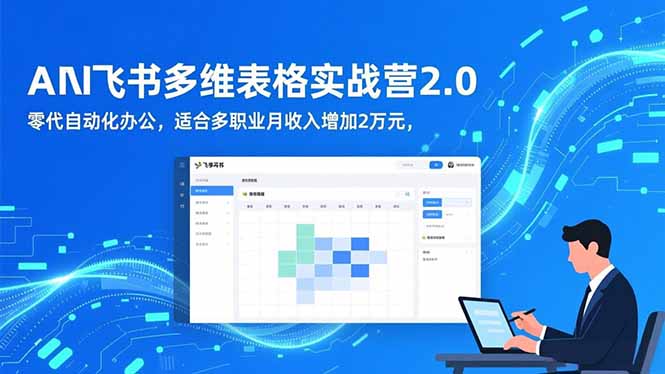AI+飞书多维表格实战营2.0：零代码自动化办公，适合多职业月收入增加2万元-旺仔资源库