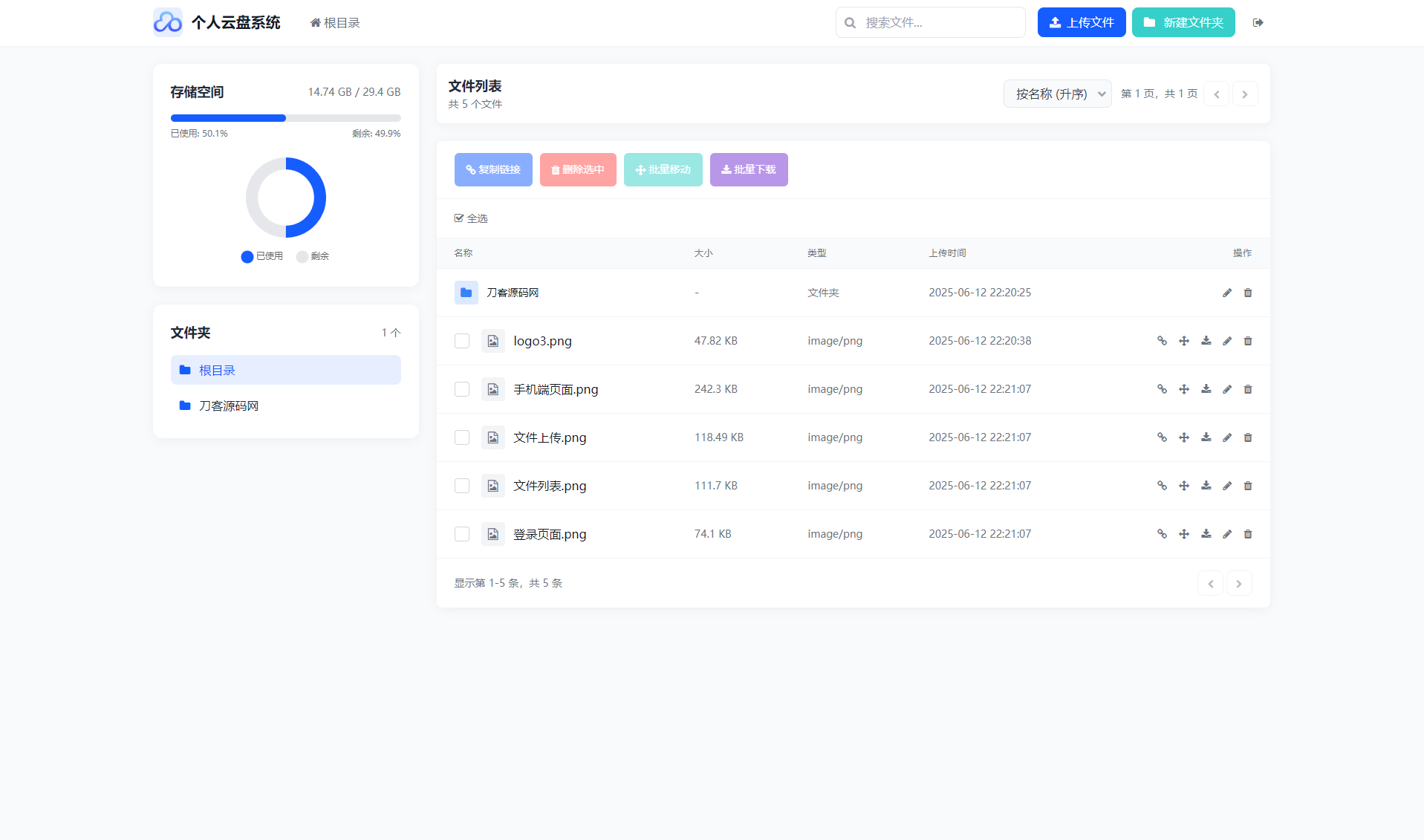 全新轻量化个人云盘系统源码 PC+H5自适应-旺仔资源库