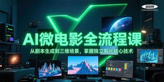 AI微电影全流程课，从剧本生成到三维场景，掌握独立制片核心技术-旺仔资源库