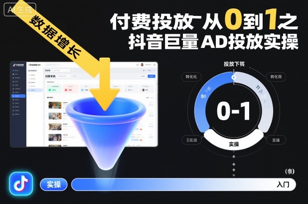 付费投放从0到1之抖音巨量AD投放实操-旺仔资源库