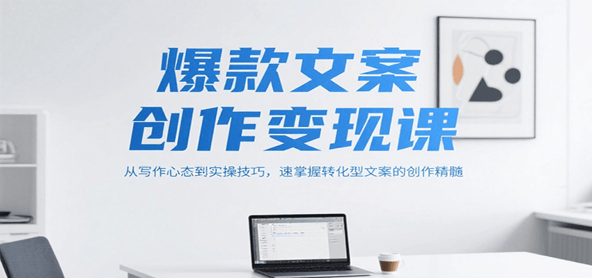 爆款文案创作变现课，从写作心态到实操技巧，速掌握转化型文案的创作精髓-旺仔资源库