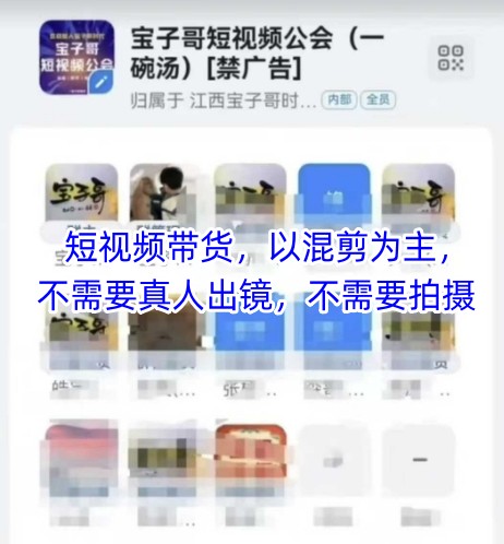 宝子哥头部团队短视频带货，以混剪为主，不需要真人出镜，不需要拍摄【更新9月】-旺仔资源库