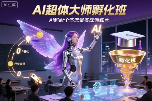 AI超体大师孵化班,AI超级个体流量实战训练营-旺仔资源库