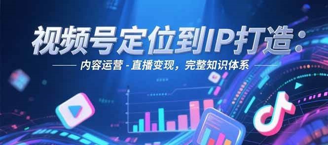 视频号定位到IP打造：账号搭建-内容运营-直播变现，完整知识体系-旺仔资源库