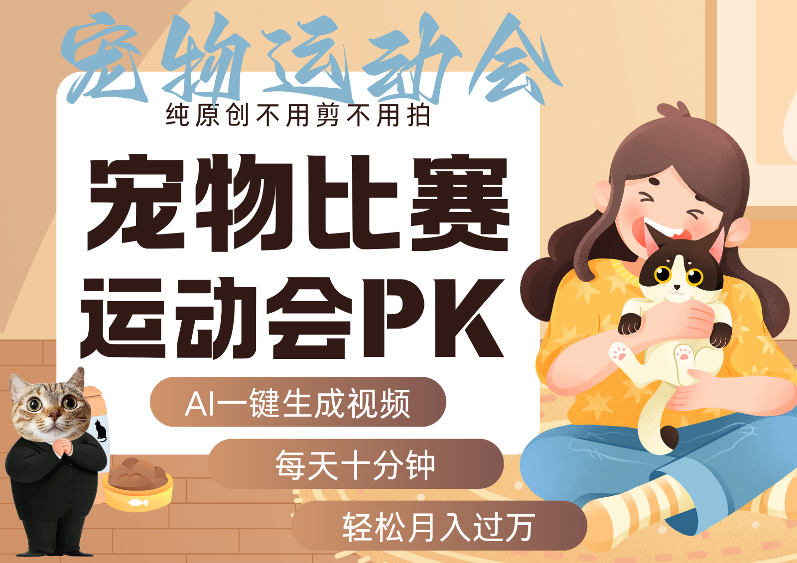 AI萌宠运动员跳水 射击 篮球 足球比赛 每天十分钟 附详细提示词文案库 代替做...-旺仔资源库