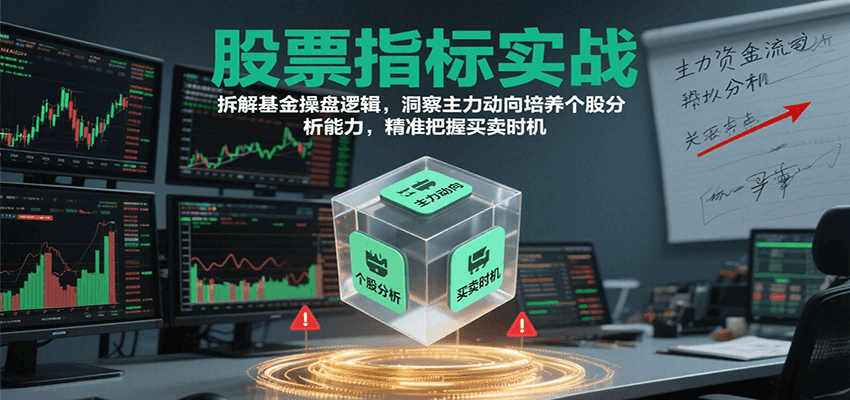 股票指标实战，基金操盘逻辑拆解，洞察主力动向培养个股分析能力把握买卖时机(更新)-旺仔资源库