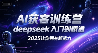 AI获客训练营,deepseek入门到精通,2025让你拥有超能力-旺仔资源库
