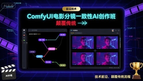 ComfyUI电影分镜一致性AI创作班,前沿技术,颠覆传统-旺仔资源库