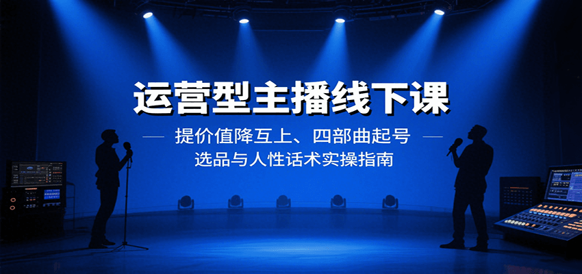 运营型主播线下课：提价值降互上、四部曲起号、选品与人性话术实操指南-旺仔资源库
